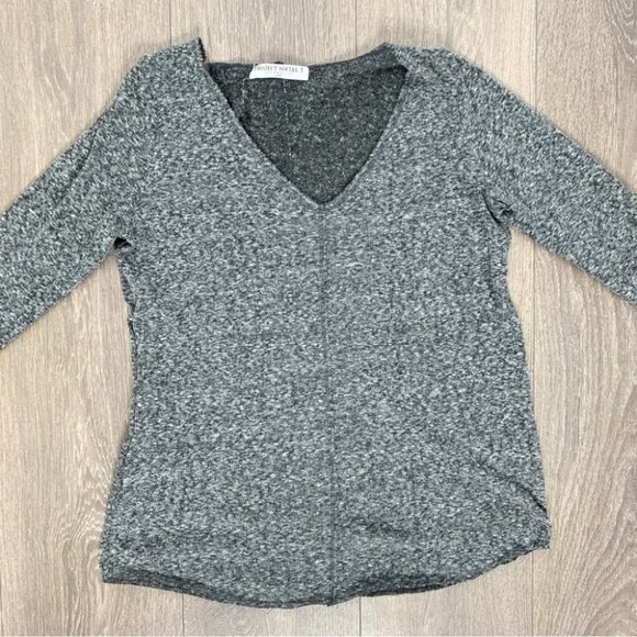 Urban Outfitters Project Social T Debbie Top Knit V-Neck Long Sleeve Gray XS - Picture 6 of 13